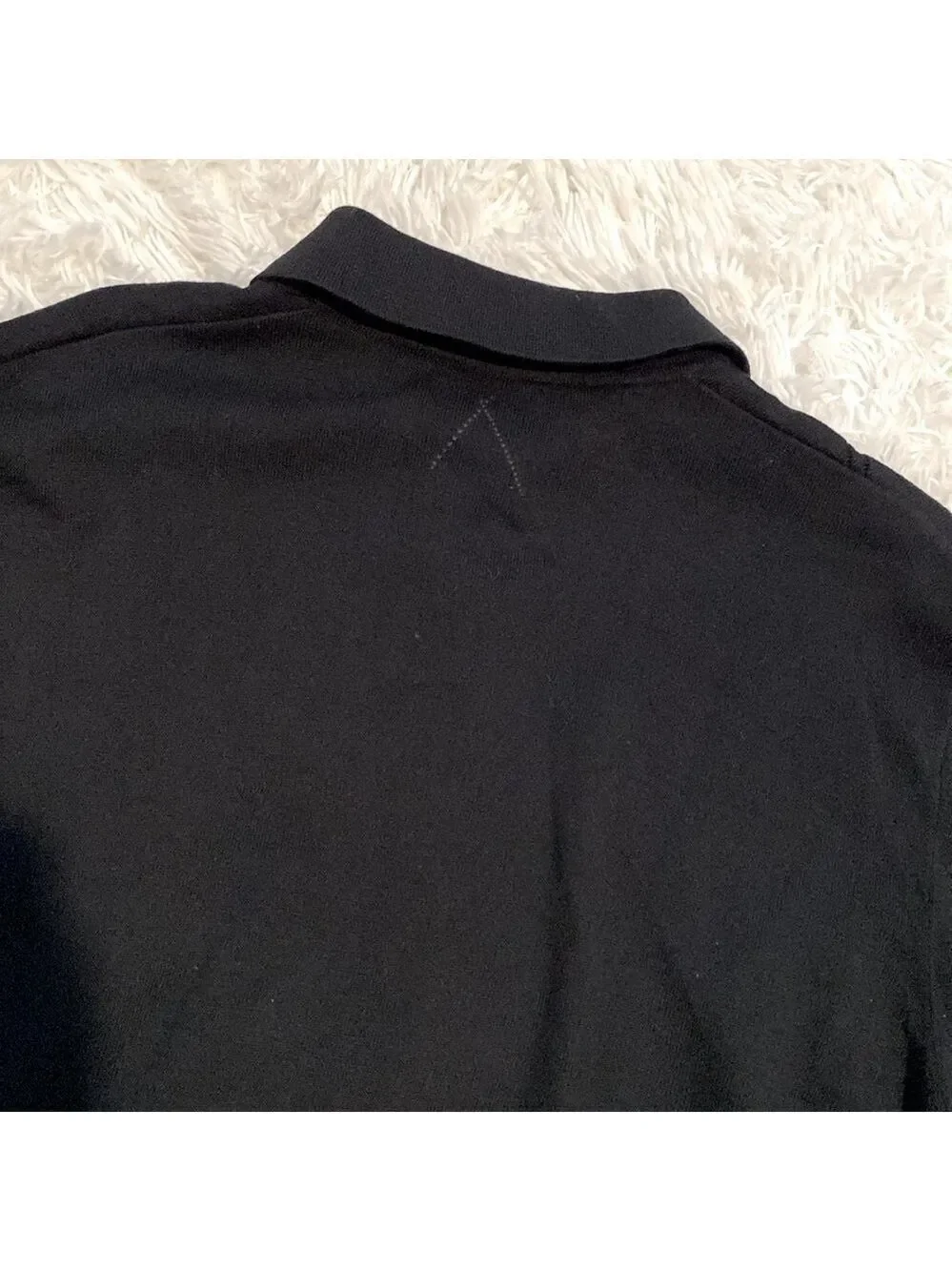 Kangol vintage Y2K black knit collared bowler sweater